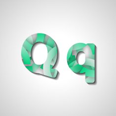 Colorful letter alphabet N133