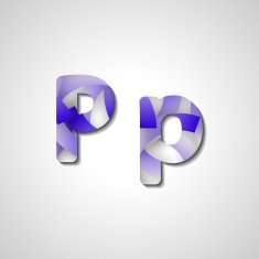 Colorful letter alphabet N134