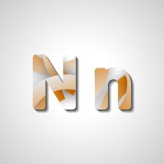 Colorful letter alphabet N136
