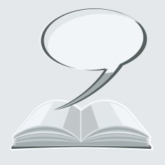 Open book & speech bubble N2