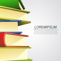 Book stack on white background N2