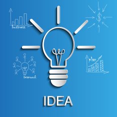 ideas and success in business vector background lamp