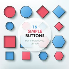Vector buttons set