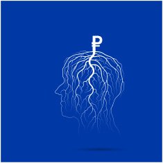 Tree of business shoot grow on human head symbol