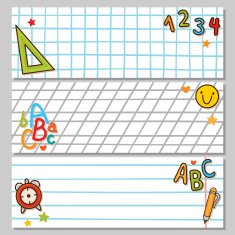 Notebook horizontal banners