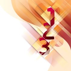 modern Design Labels number banners N2