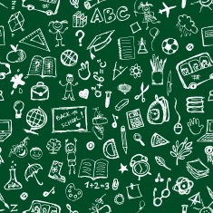 School hand drawn pattern for your design N2