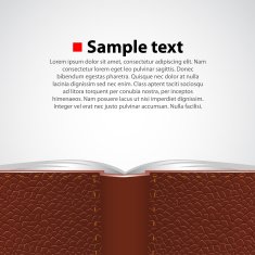 Open leather book background