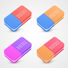 Eraser set color