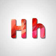 Colorful letter alphabet N143