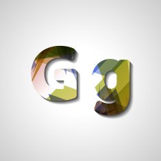 Colorful letter alphabet N144