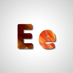 Colorful letter alphabet N146
