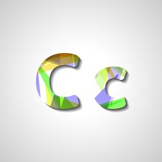 Colorful letter alphabet N147