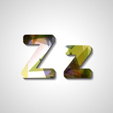 Colorful letter alphabet N148