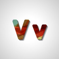 Colorful letter alphabet N151
