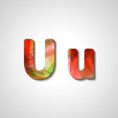 Colorful letter alphabet N152