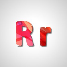 Colorful letter alphabet N155