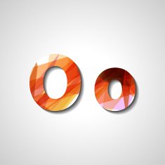 Colorful letter alphabet N158