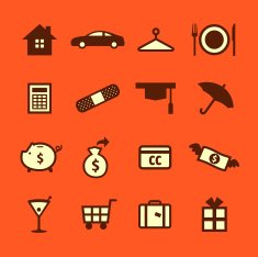 Home finances icons free image download