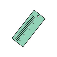 Vector ruler icon Eps10 N7