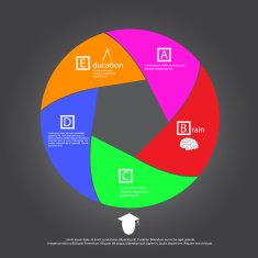education concept circle vector icon