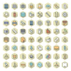 Thin Line Icons For Technology Industry and Science