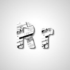 Colorful letter alphabet N170