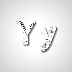 Colorful letter alphabet N172