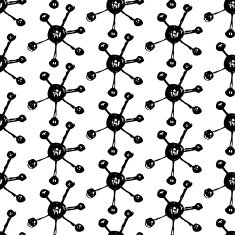 Sketch chemical element in vintage style