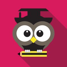 Owl and pencil