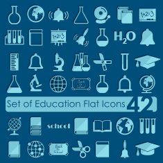 Set of education flat icons N79