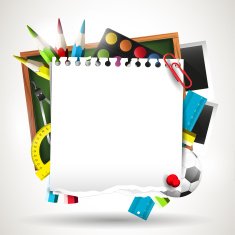 Modern school background with empty paper