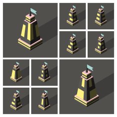 3D number icons Vector set N3