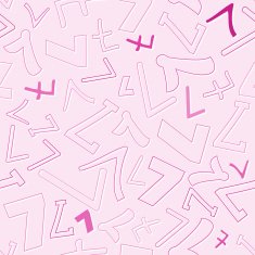 seamless pattern with number seven