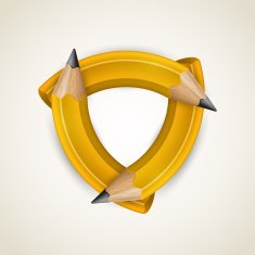 Three curved pencil