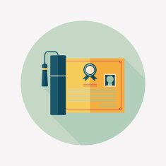 diploma flat icon with long shadow eps10 N23