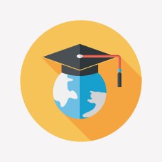 e-learning flat icon with long shadow eps10 N3