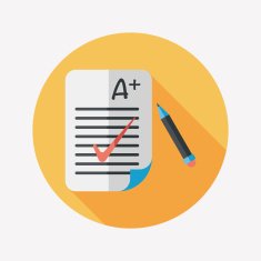 Good grade in examination flat icon with long shadow eps10 N5