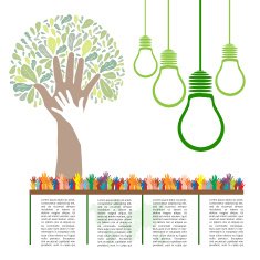 Go green concept Save world vector Illustration N14