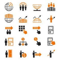 business and finance icon set N144