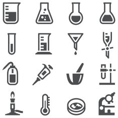 Chemistry Lab Icons Set 1