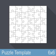 Jigsaw Puzzle Template 36 Pieces