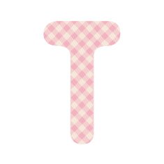 Pink squares pattern alphabet T