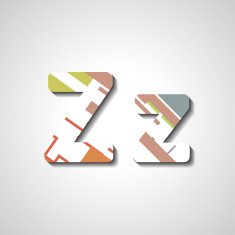 Colorful letter alphabet N192