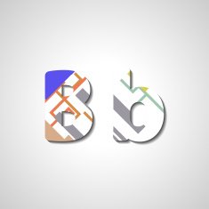 Colorful letter alphabet N198