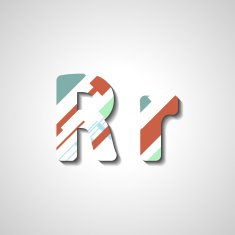 Colorful letter alphabet N200