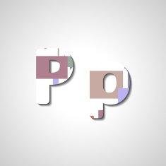 Colorful letter alphabet N202