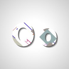 Colorful letter alphabet N203