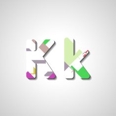 Colorful letter alphabet N207