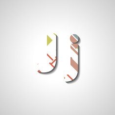 Colorful letter alphabet N208